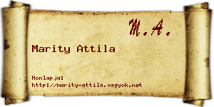 Marity Attila névjegykártya
